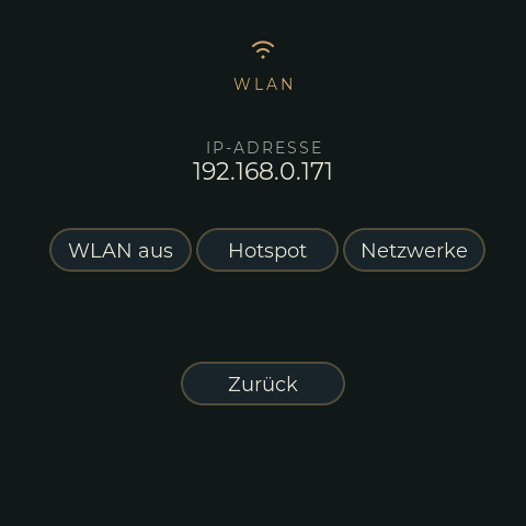 WiFi settings page