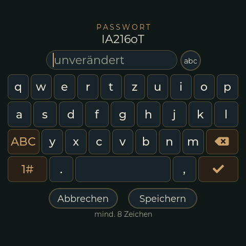 Password screen